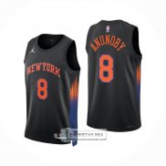 Camiseta New York Knicks Og Anunoby NO 8 Statement 2025-26 Negro