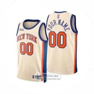 Camiseta New York Knicks Personalizada Ciudad 2025-26 Crema
