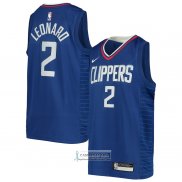 Camiseta Nino Los Angeles Clippers Kawhi Leonard NO 2 Icon Azul