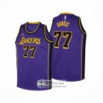Camiseta Nino Los Angeles Lakers Luka Doncic NO 77 Statement 2024 Violeta