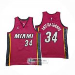 Camiseta Nino Miami Heat Giannis Antetokounmpo NO 34 Statement 2025-26 Rojo