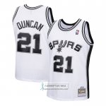 Camiseta Nino San Antonio Spurs Tim Duncan NO 21 Mitchell & Ness 1998-99 Blanco