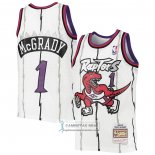 Camiseta Nino Toronto Raptors Tracy Mcgrady NO 1 Mitchell & Ness 1998-99 Blanco