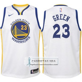 Camiseta Nino Warriors Draymond Green 2017-18 Blanco