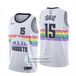 Camiseta Nuggets Nikola Jokic Ciudad 2018-19 Blanco