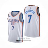 Camiseta Oklahoma City Thunder Carmelo Anthony NO 7 Association Blanco