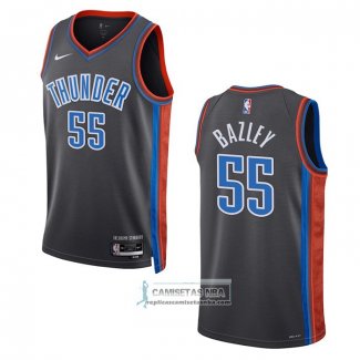 Camiseta Oklahoma City Thunder Darius Bazley NO 55 Ciudad 2022-23 Gris