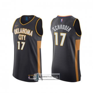 Camiseta Oklahoma City Thunder Dennis Schroder Ciudad Autentico 2019-20 Gris