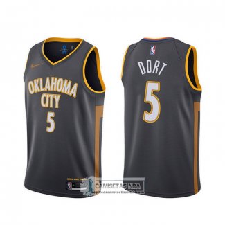 Camiseta Oklahoma City Thunder Luguentz Dort Ciudad 2020 Gris