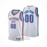 Camiseta Oklahoma City Thunder Personalizada Association 2024-25 Blanco