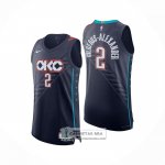 Camiseta Oklahoma City Thunder Shai Gilgeous Alexander NO 2 Ciudad Authentic 2025-26 Azul