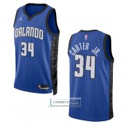 Camiseta Orlando Magic Wendell Carter JR. NO 34 Statement 2022-23 Azul