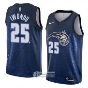 Camiseta Orlando Magic Wes Iwundu Ciudad 2018 Azul