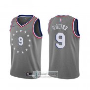 Camiseta Philadelphia 76ers Kyle O'quinn Ciudad Gris