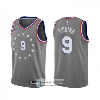 Camiseta Philadelphia 76ers Kyle O'quinn Ciudad Gris