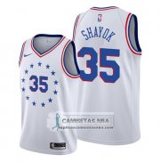 Camiseta Philadelphia 76ers Marial Shayok Earned Blanco