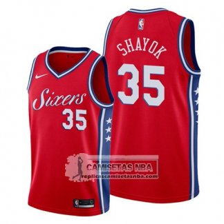 Camiseta Philadelphia 76ers Marial Shayok Statement Rojo