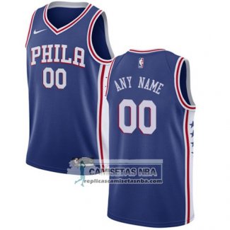 Camiseta Philadelphia 76ers Personalizada 2017-18 Azul