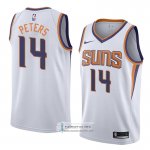 Camiseta Phoenix Suns Alec Peters Association 2018 Blanco2