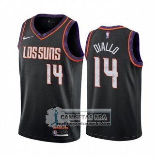 Camiseta Phoenix Suns Cheick Diallo Ciudad Negro