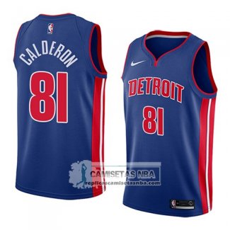 Camiseta Pistons Jose Calderon Icon 2018 Azul