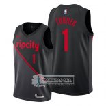 Camiseta Portland Trail Blazers Evan Turner Ciudad 2019 Negro