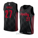 Camiseta Portland Trail Blazers Jusuf Nurkic Ciudad 2018 Negro