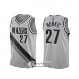 Camiseta Portland Trail Blazers Jusuf Nurkic Earned 2020-21 Gris