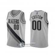 Camiseta Portland Trail Blazers Personalizada Earned 2020-21 Gris