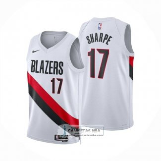 Camiseta Portland Trail Blazers Shaedon Sharpe NO 17 Association 2025-26 Blanco