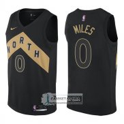 Camiseta Raptors Cj Miles Ciudad 2017-18 Negro