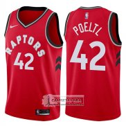 Camiseta Raptors Jakob Poeltl Icon 2017-18 Rojo