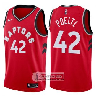 Camiseta Raptors Jakob Poeltl Icon 2017-18 Rojo