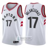 Camiseta Raptors Jonas Valanciunas Association 2017-18 Blanco