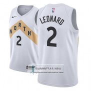 Camiseta Raptors Kawhi Leonard Ciudad 2018 Blanco