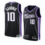 Camiseta Sacramento Kings Domantas Sabonis NO 10 Icon 2023-24 Negro