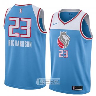 Camiseta Sacramento Kings Malachi Richardson Ciudad 2018 Azul