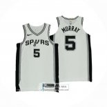 Camiseta San Antonio Spurs Dejounte Murray NO 5 Association Autentico Blanco