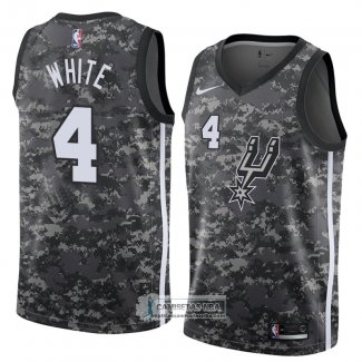 Camiseta San Antonio Spurs Derrick White Ciudad 2018 Gris