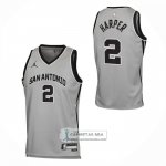 Camiseta San Antonio Spurs Dylan Harper NO 2 Statement 2025-26 Gris