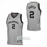 Camiseta San Antonio Spurs Dylan Harper NO 2 Statement 2025-26 Gris