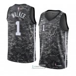 Camiseta San Antonio Spurs Lonnie Walker Ciudad 2018 Gris2