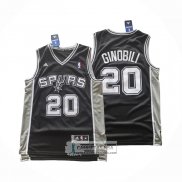 Camiseta San Antonio Spurs Manu Ginobili NO 20 Icon 2025-26 Negro
