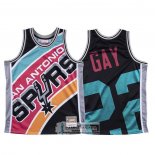 Camiseta San Antonio Spurs Rudy Gay Mitchell & Ness Big Face Negro