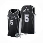 Camiseta San Antonio Spurs Stephon Castle NO 5 Icon 2024-25 Negro
