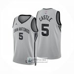 Camiseta San Antonio Spurs Stephon Castle NO 5 Statement 2025-26 Gris