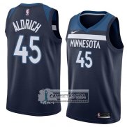 Camiseta Timberwolves Cole Aldrich Icon 2018 Azul