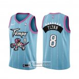 Camiseta Toronto Raptors Malachi Flynn Ciudad 2020-21 Rosa Azul