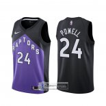 Camiseta Toronto Raptors Norman Powell Earned 2020-21 Negro Violeta
