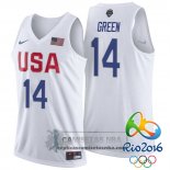 Camiseta USA 2016 Green Blanco
